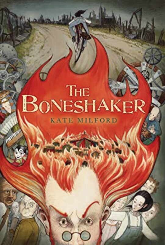Book cover for "The Boneshaker" by Kate Milford