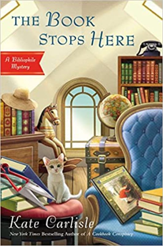 Book cover for "The Book Stops Here" by Kate Carlisle