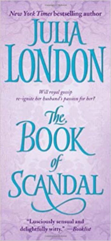 Book cover for "The Book of Scandal" by Julia London