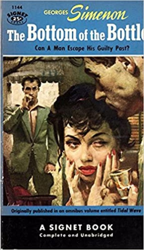 Book cover for "The Bottom Of The Bottle" by Georges Simenon
