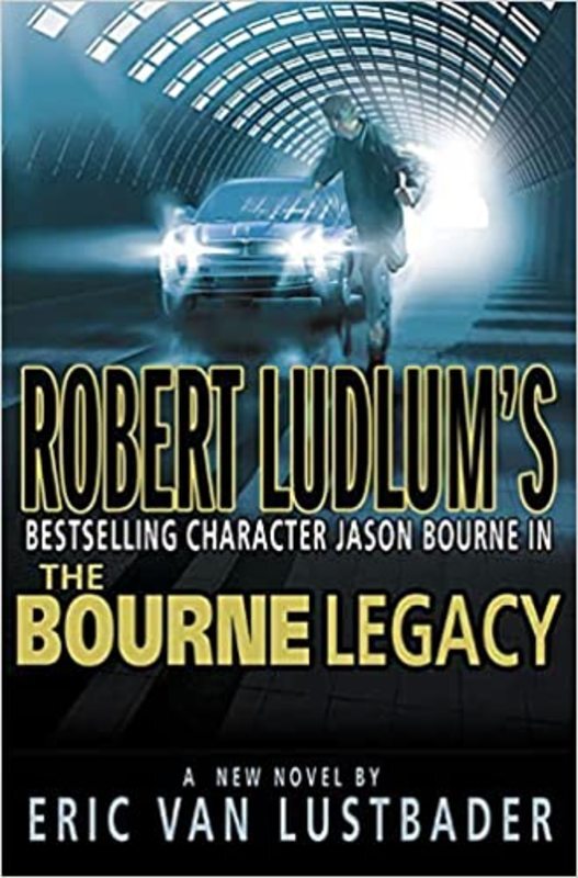 Book cover for "The Bourne Legacy" by Eric Van Lustbader