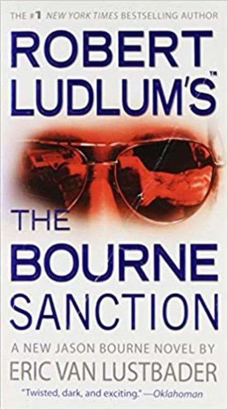 Book cover for "The Bourne Sanction" by Eric Van Lustbader