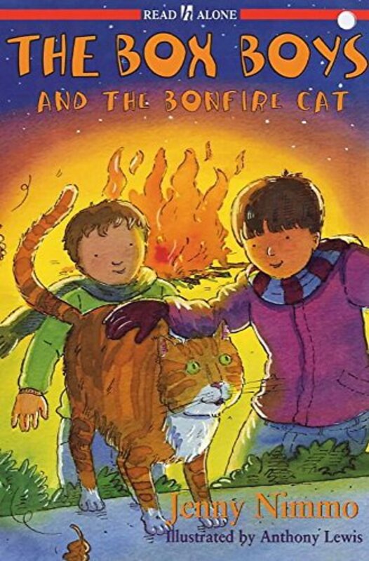 Book cover for "The Box Boys and the Bonfire Cat" by Jenny Nimmo