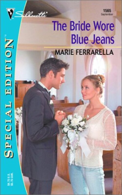 Book cover for "The Bride Wore Blue Jeans" by Marie Ferrarella