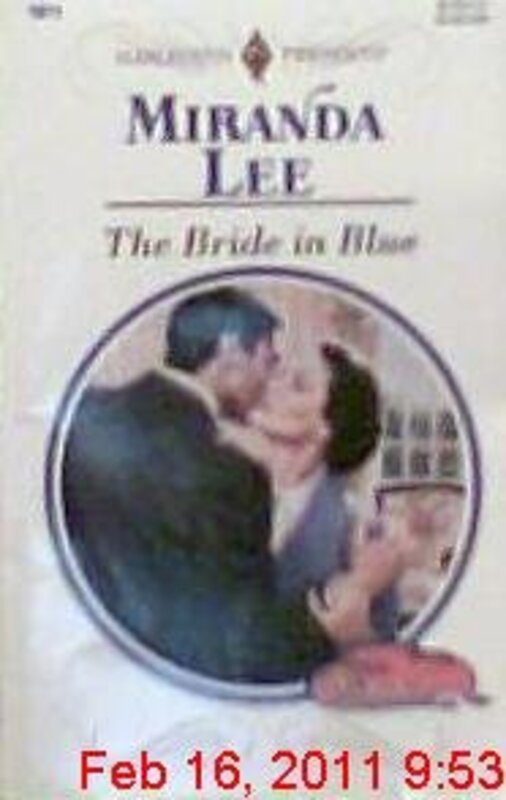 Book cover for "The Bride in Blue" by Miranda Lee