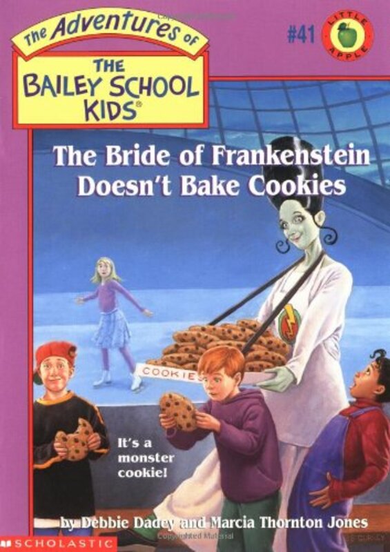 Book cover for "The Bride of Frankenstein Doesn't Bake Cookies" by Marcia Thornton Jones