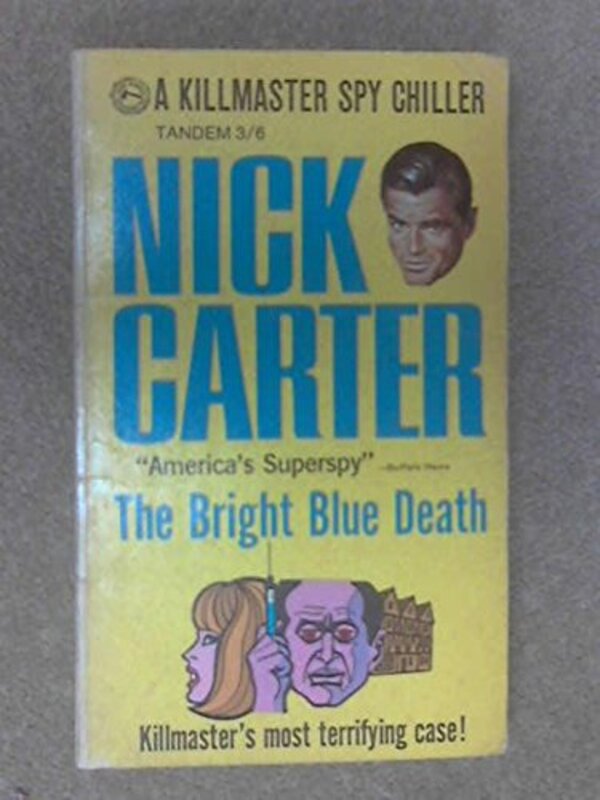 Book cover for "The Bright Blue Death" by Nick Carter