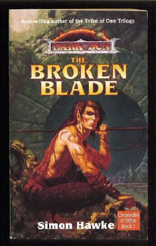 Book cover for "The Broken Blade" by Simon Hawke