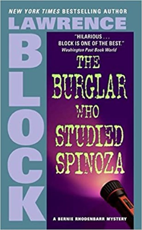 Book cover for "The Burglar Who Studied Spinoza" by Lawrence Block