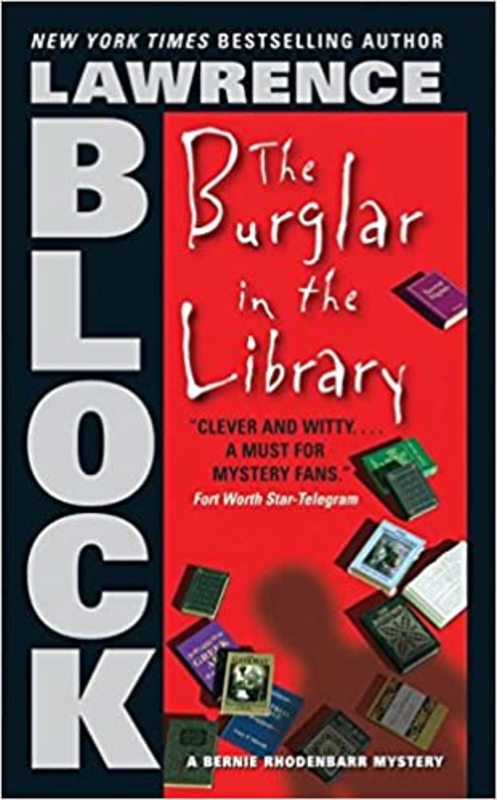 Book cover for "The Burglar in the Library" by Lawrence Block