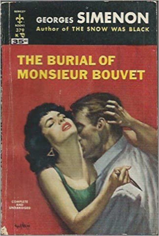 Book cover for "The Burial of Monsieur Bouvet" by Georges Simenon