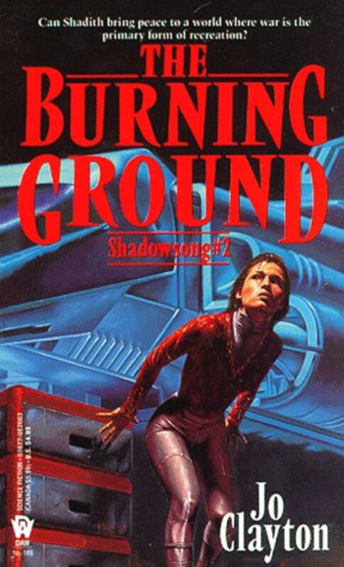 Book cover for "The Burning Ground" by Jo Clayton