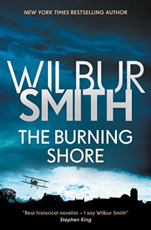 Book cover for "The Burning Shore" by Wilbur Smith