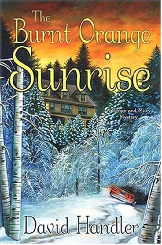 Book cover for "The Burnt Orange Sunrise" by David Handler