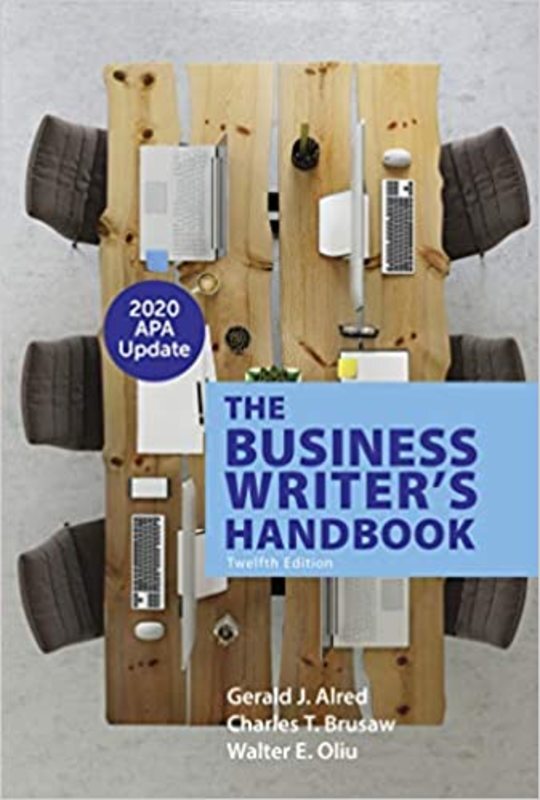 Book cover for "The Business Writer's Handbook" by Gerald J. Alred