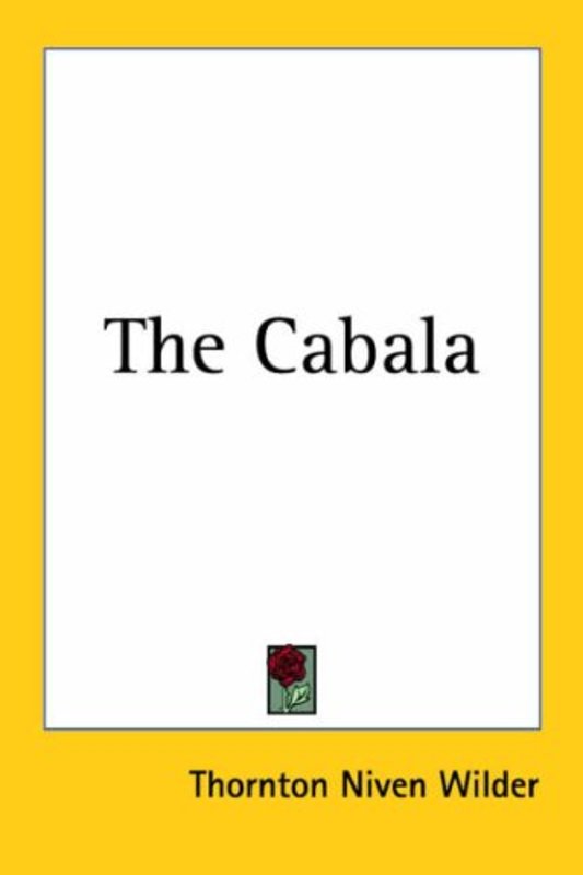 Book cover for "The Cabala" by Thornton Wilder