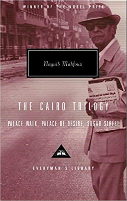 Book cover for "The Cairo Trilogy in 3 Volumes" by Naguib Mahfouz