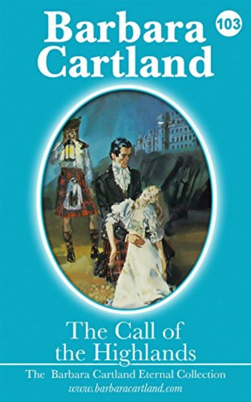 Book cover for "The Call of The Highlands" by Barbara Cartland