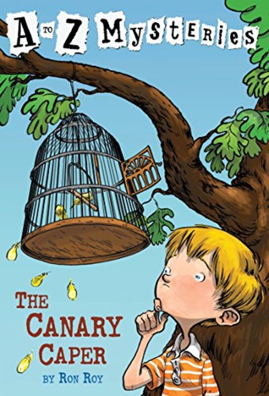 Book cover for "The Canary Caper" by Ron Roy