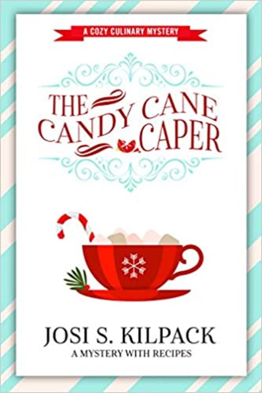 Book cover for "The Candy Cane Caper" by Josi Kilpack