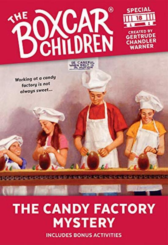 Book cover for "The Candy Factory Mystery" by Gertrude Chandler Warner