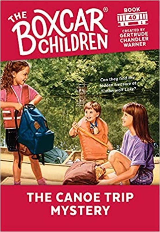 Book cover for "The Canoe Trip Mystery" by Gertrude Chandler Warner