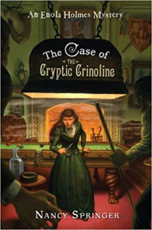 Book cover for "The Case of the Cryptic Crinoline" by Nancy Connor Springer