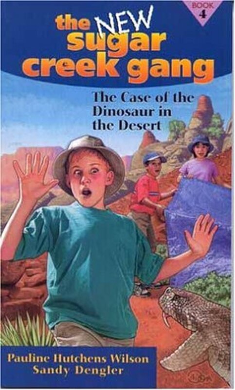 Book cover for "The Case of the Dinosaur in the Desert" by Sandy Dengler