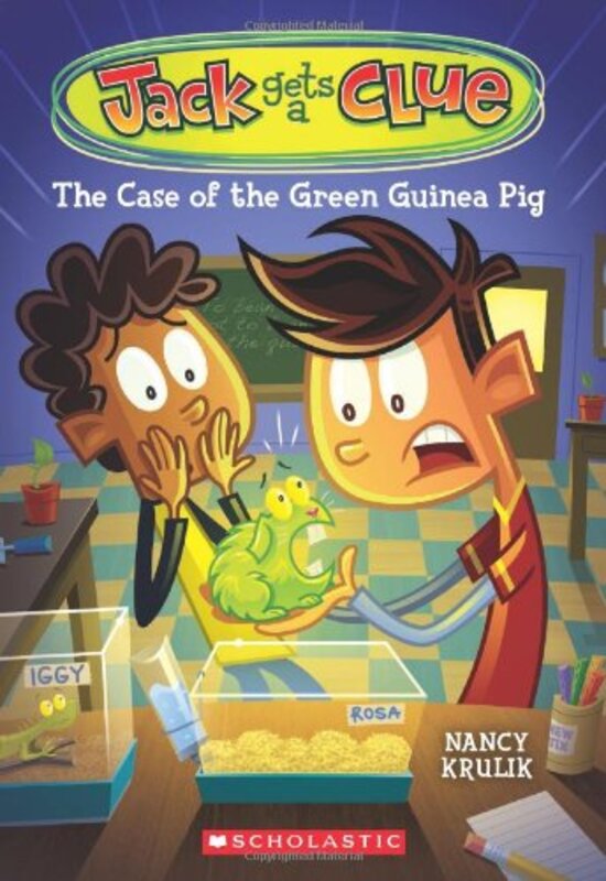 Book cover for "The Case of the Green Guinea Pig" by Nancy Krulik