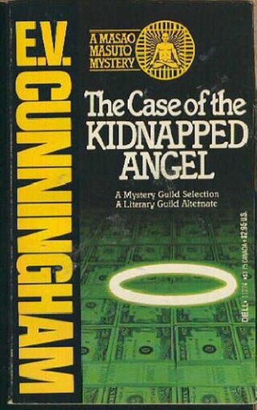 Book cover for "The Case of the Kidnapped Angel" by EV Cunningham