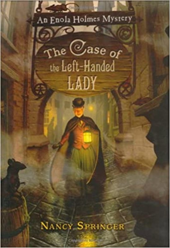 Book cover for "The Case of the Left-Handed Lady" by Nancy Connor Springer