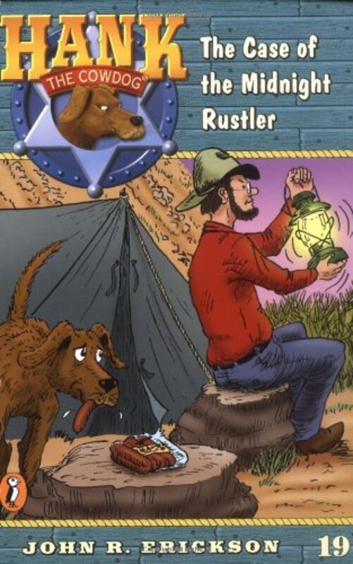 Book cover for "The Case of the Midnight Rustler" by John R Erickson
