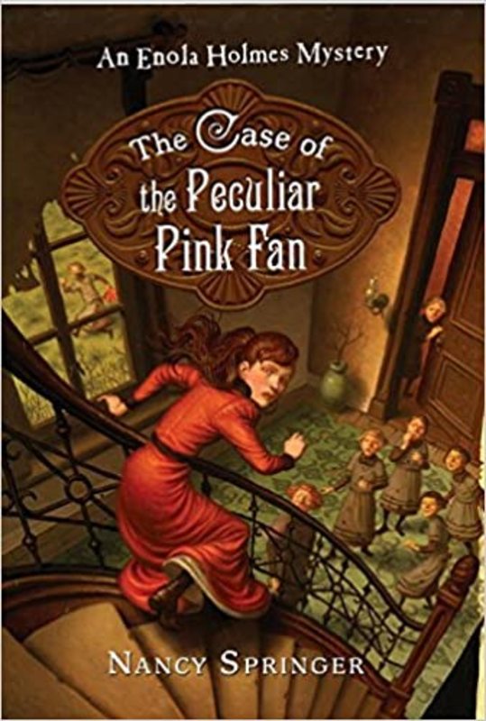 Book cover for "The Case of the Peculiar Pink Fan" by Nancy Connor Springer