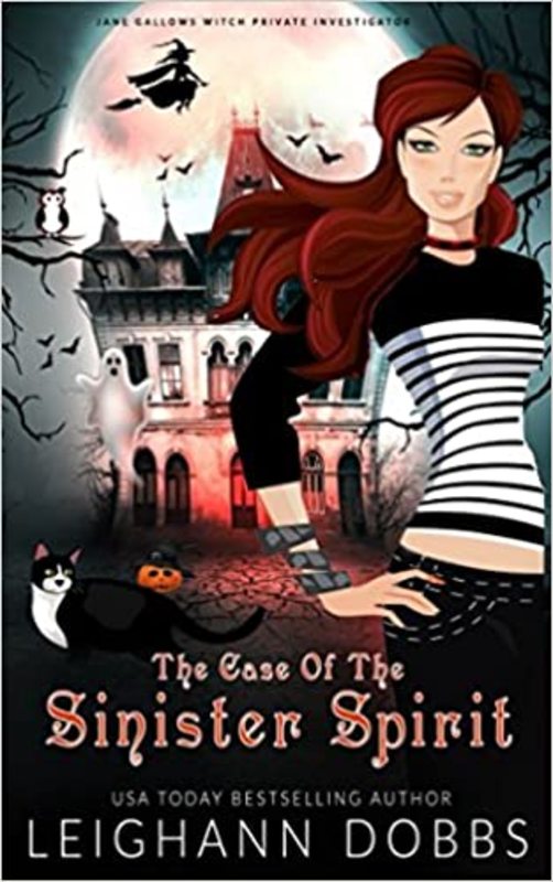 Book cover for "The Case of the Sinister Spirit" by Leighann Dobbs