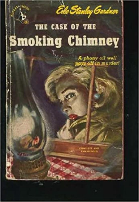 Book cover for "The Case of the Smoking Chimney" by Erle Stanley Gardner