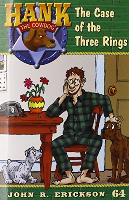 Book cover for "The Case of the Three Rings" by John R Erickson