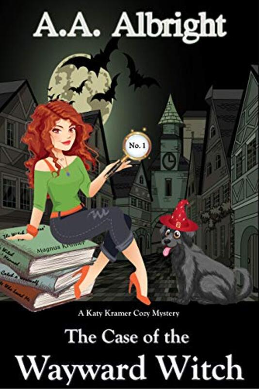 Book cover for "The Case of the Wayward Witch" by AA Albright