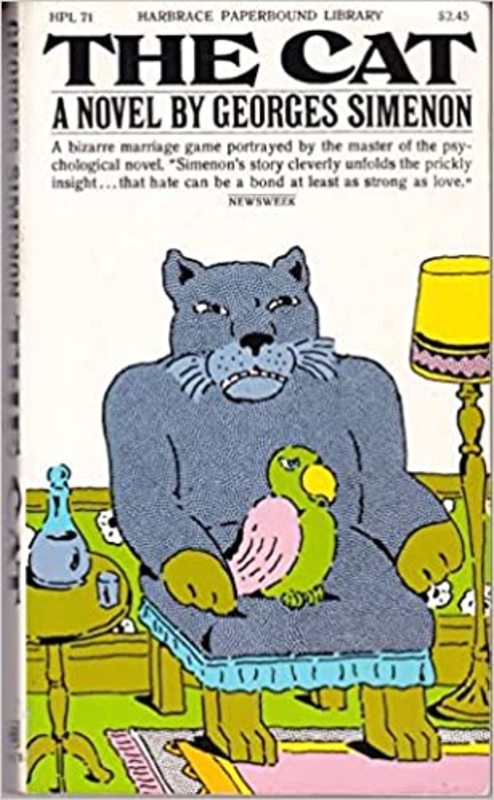 Book cover for "The Cat" by Georges Simenon
