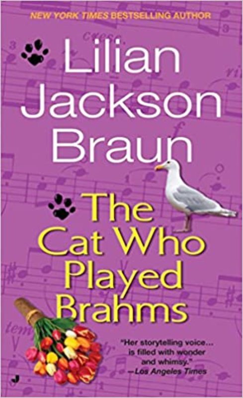 Book cover for "The Cat Who Played Brahms" by Lilian Jackson Braun