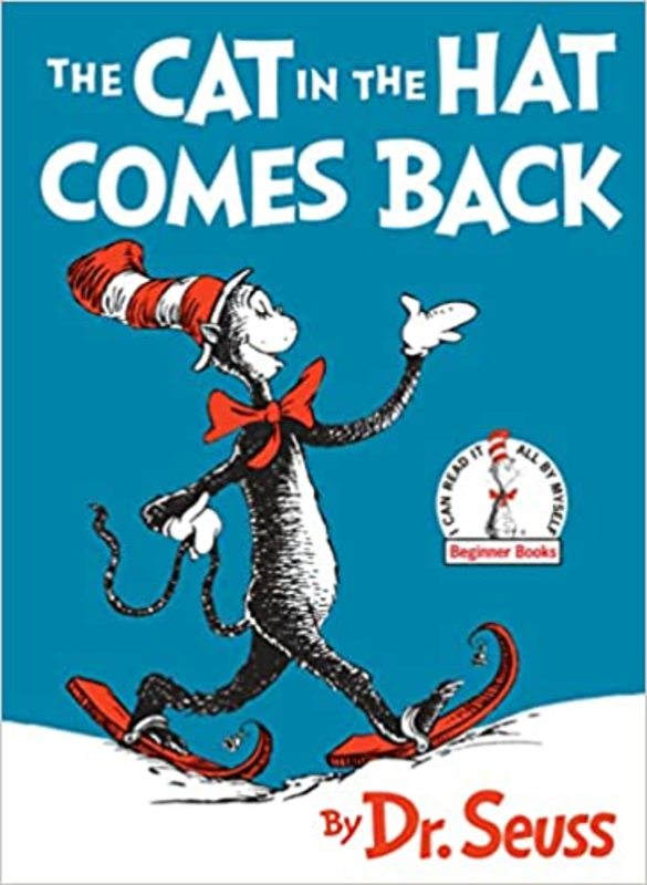 Book cover for "The Cat in the Hat Comes Back" by Dr. Seuss