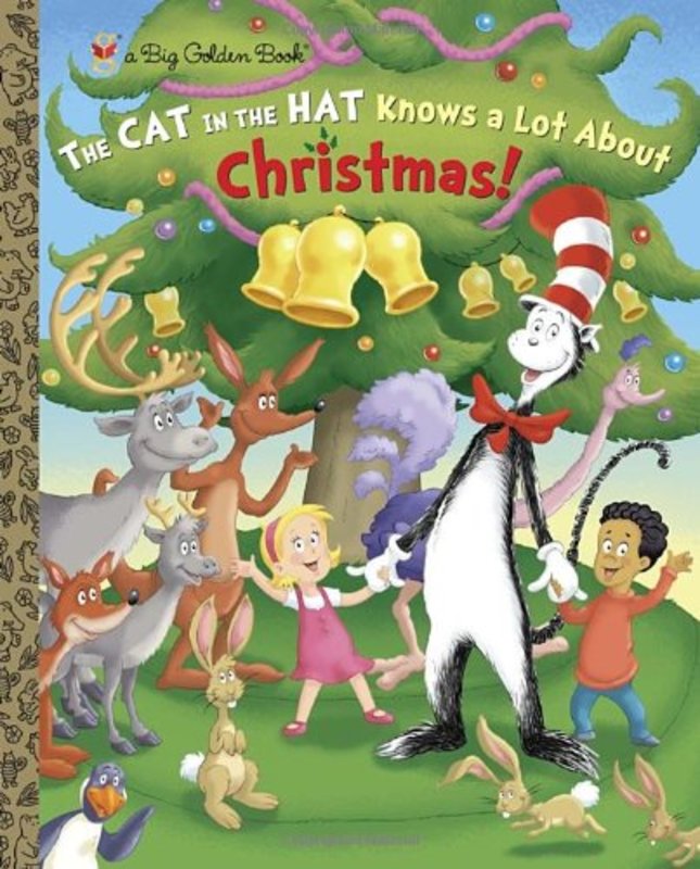 Book cover for "The Cat in the Hat Knows a Lot About Christmas!" by Tish Rabe