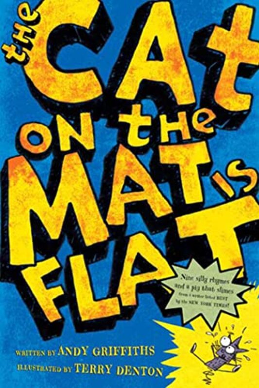 Book cover for "The Cat on the Mat is Flat" by Andy Griffiths