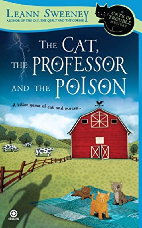 Book cover for "The Cat, the Professor and the Poison" by Leann Sweeney