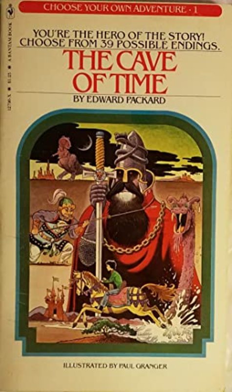 Book cover for "The Cave of Time" by 	
Edward Packard