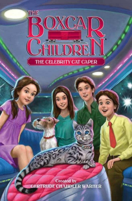 Book cover for "The Celebrity Cat Caper" by Gertrude Chandler Warner