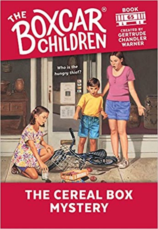 Book cover for "The Cereal Box Mystery" by Gertrude Chandler Warner