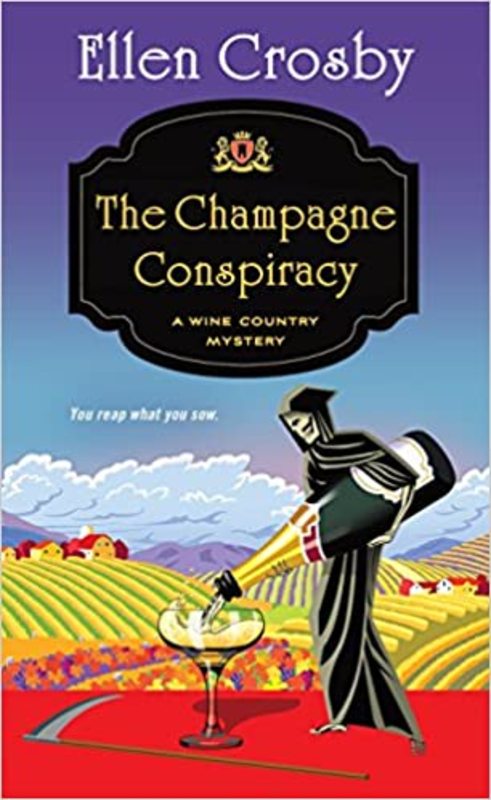Book cover for "The Champagne Conspiracy" by Ellen Crosby
