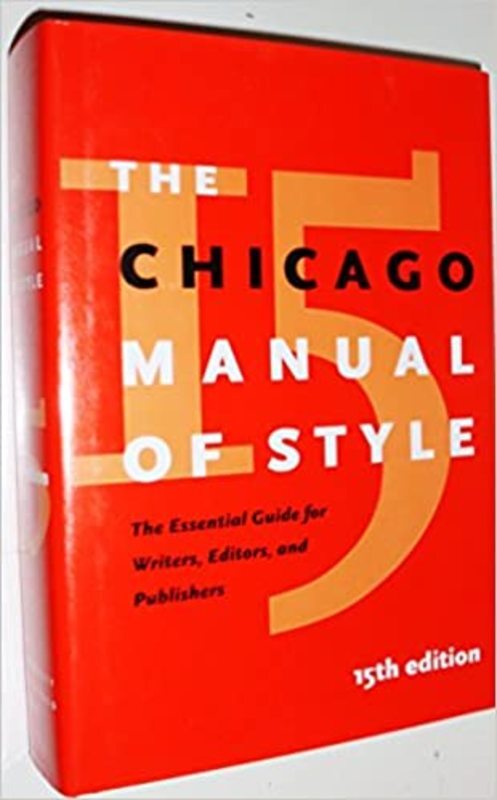 Book cover for "The Chicago Manual of Style" by University of Chicago Press Staff