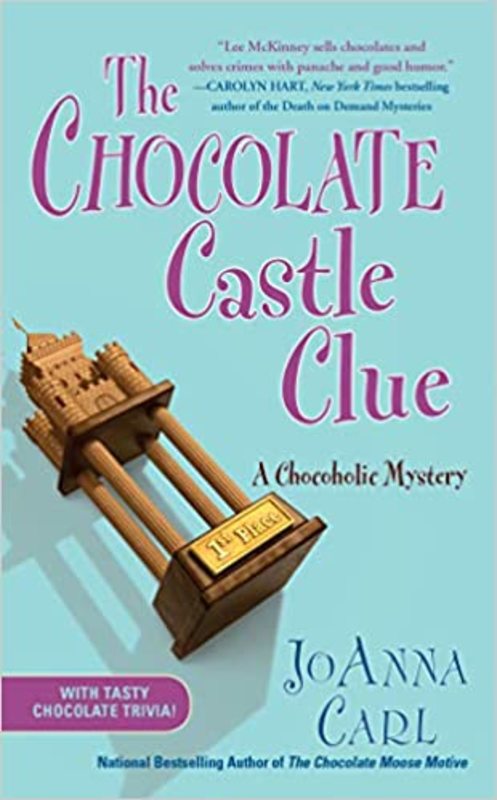 Book cover for "The Chocolate Castle Clue" by JoAnna Carl