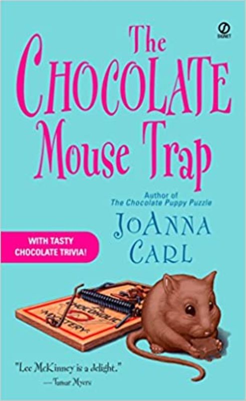 Book cover for "The Chocolate Mouse Trap" by JoAnna Carl